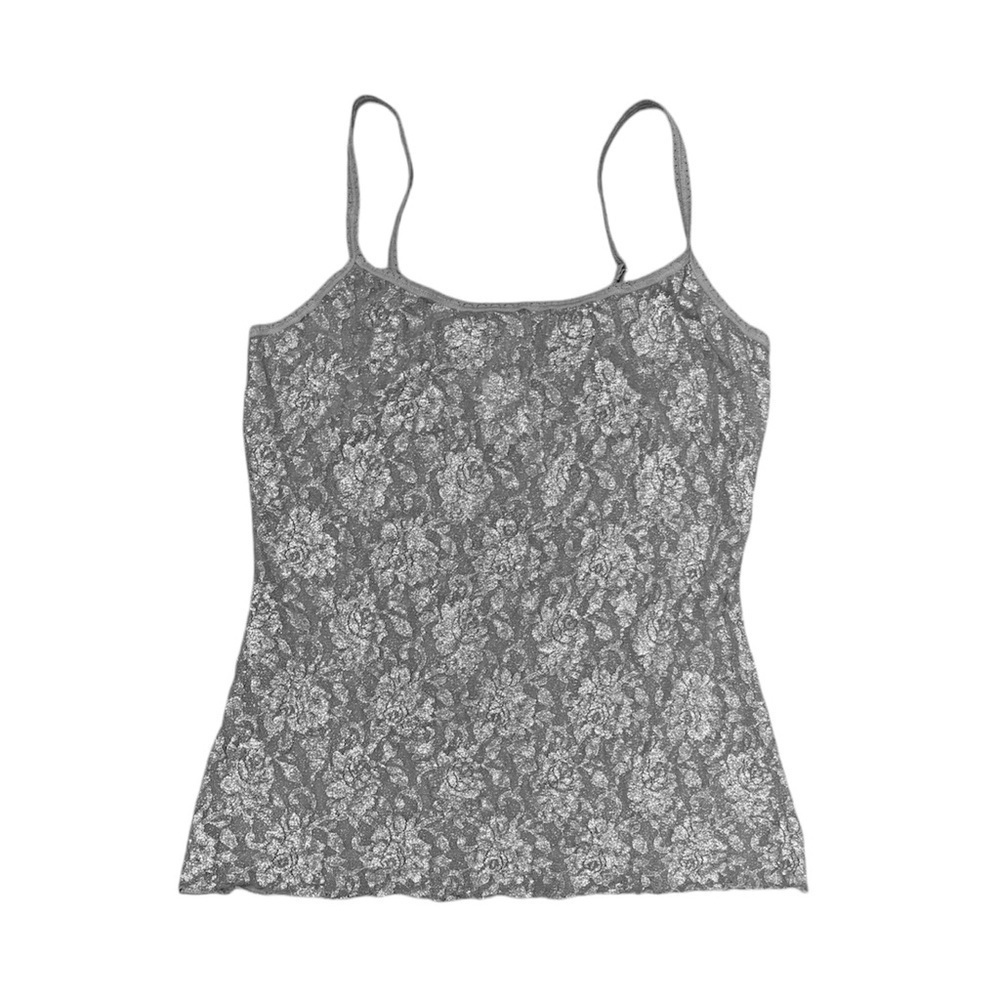 Hanky Panky | Lace Camisole Shimmery Gray Silver Size Small
